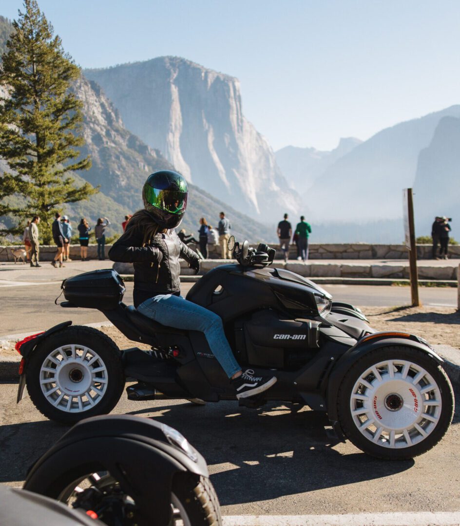 Woman on a Ryker at Yosemite National Park